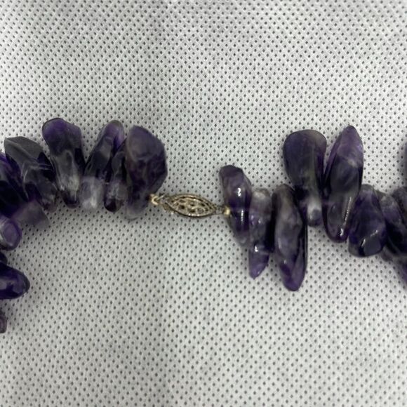 Amethyst chunky chokers necklace - Picture 3 of 7